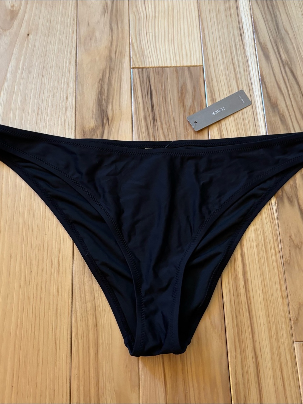 NEW J. Crew Black Heritage High Leg Bikini Swim Bottoms